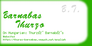 barnabas thurzo business card